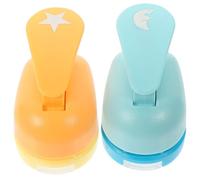 FRCOLOR Lot de 2 Perforatrices à Papier Formes Lune et Étoile, Diamètre 1,5 Cm, Perforatrice Simple pour Loisirs Créatifs, Scrapbooking et Projets DIY Garçon et Filles, Accessoires