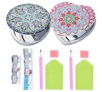 FRCOLOR Lot De 2 Petits Miroirs De Maquillage En Verre Miroirs De Maquillage Pliables Miroirs Pour Filles Miroirs En Cuir