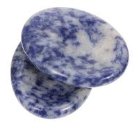 FRCOLOR Lot de 2 pierres de décompression Poignées Abs Pierres chaudes pour le massage Ventouses Pouce Pierre de préoccupation Râper les pierres chaudes Outil de massage Pierres précieuses Portable