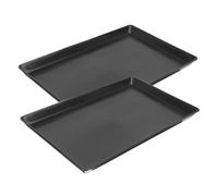 FRCOLOR Lot de 2 Plateaux en Plastique Réutilisable pour Cage d'animaux Petits, Bac à Toilettes pour Perruche et Lapin, Léger et Adapté pour Cage ou Enclos d'animaux