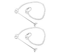 FRCOLOR Lot de 2 Porte-Fruits Suspendus en Acier Inoxydable, Mangeoire Extérieure pour Oiseaux et Perroquets, Support Alimentaire Multifonction pour Fruits et Légumes, Accessoires