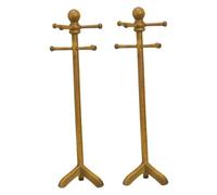 FRCOLOR Lot De 2 Porte-Manteaux Et Chapeaux Miniatures pour Maison De Poupée, Accessoire De Hall, Échelle 1:12, Mini Porte-vêtements pour Maison De Poupée, Cintre Miniature