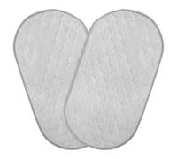 FRCOLOR Lot de 2 Protège-Matelas Imperméables Réutilisables Ovale Grise Protège-Matelas Portable pour Bébé Housse pour Matelas de Change de Voyage Lavable en Machine