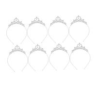 FRCOLOR Lot De 2 -têtes Couronne Pour Mariée Coiffe En Strass Accessoire De Fête De Mariage Enterrement De Vie De Jeune Fille 4 Pièces X 2