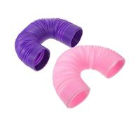 FRCOLOR Lot de 2 Tunnels Extensibles pour Hamsters Grands Tubes Pliables en Plastique Violet et Rose Circuit de Jeu Modulable pour Petits Animaux D’Intérieur ’Extérieur