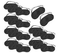 FRCOLOR Lot de 20 Bandeaux Oculaires Jetables en Polyester Doux, Masque de Sommeil Confortable Yeux, Améliore L'environnement de Sommeil la Nuit