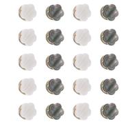 FRCOLOR Lot de 20 Broches Boutons Décoratifs pour Vêtements, Boucles de Sécurité pour Col et Jupe, Boutons Anti-espionnage de Fleurs Blanches et Colorées, Accessoires Polyvalents