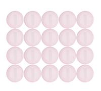 FRCOLOR Lot de 20 Houppettes à Poudre Rondes Roses en Velours et Coton Doux 60Mm X 7Mm avec Bandoulière Applicateurs Réutilisables pour Fond de Teint Matifiant et Absorption du Sébum