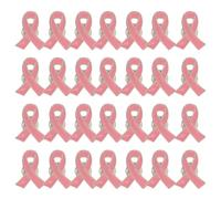 FRCOLOR Lot de 24 Épinglettes Ruban Rose en Alliage de Zinc Broches de Sensibilisation Cancer du Sein Épingle de Sûreté Badges Légers pour Vêtements Paquet et Chapeaux Collecte de