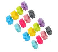 FRCOLOR Lot de 24 Marqueurs en Silicone pour Verre à Vin Réutilisables, Identifiants Pratiques et Faciles à Installer, Différentes Couleurs pour Fête ou Réunion