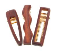 FRCOLOR Lot De 3 Barrettes À Cheveux En Bois Pour Femmes Petites Barrettes En Forme De Bec De Canard Accessoires Tendance De Style Chinois Pour Tenues Traditionnelles