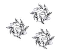FRCOLOR Lot De 3 Broches Décoratives En Alliage Pour Vêtements Pour Femme Idéales Pour Les Couronnes De Fleurs Ou Pour Corsage