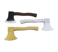 FRCOLOR Lot de 3 Fausses Haches en PU Légères pour Halloween et Carnaval Accessoires de Déguisement Réalistes Pirate et Bûcheron Décoration Festive pour Fête Costumée et Spectacle