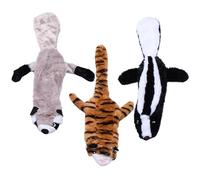 FRCOLOR Lot de 3 Jouets à Mâcher en Peluche pour Chien Son, Accessoires de Broyage Molaires pour Chiots, Jouets Interactifs pour Animaux de Compagnie, Enrichissement et Style Aléatoire