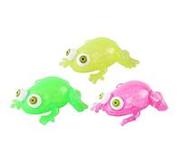 FRCOLOR Lot de 3 Jouets Anti-Stress à Presser de Grenouille Matériau Flexible et Solide Couleurs Mélangées pour Relaxation et Lutte Le Stress chez Adolescents et Adultes