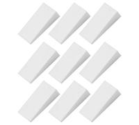 FRCOLOR Lot de 30 Houpettes de Maquillage Géométriques Triangulaires, Éponges Double Usage pour Poudre et Fond de Teint, Petite Poudrière Blanche, Accessoires de Maquillage pour Usage Sec