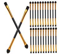 FRCOLOR Lot De 30 Pinceaux à Paupières Double Tête 30 Pièces Ensemble De Maquillage Pour Femmes Et Filles, Fibres Synthétiques, Manches En Plastique, Maquillage Quotidien, Usage Facile Et Précis