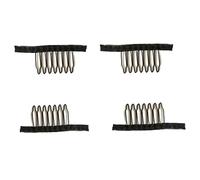 FRCOLOR Lot de 36 Peignes à Postiche en Acier 6 Dents Pratiques pour Bonnets de Postiche Clips de Sécurité Accessoires de Coiffure