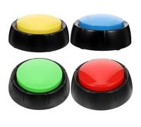 FRCOLOR Lot de 4 Boutons Parlants pour Chiens Boutons de Communication Interactifs pour Chiots sans Pile à L’Usure pour Entraînement et Communication Animale la Maison Couleur Aléatoire