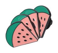 FRCOLOR Lot de 4 Broches Pastèque en Alliage de Zinc, Épingle Décorative Fruitée pour Vêtements, Paquet et Châles, Accessoire D’été Mignon et Polyvalent, Présent Fête D’été, Décoration