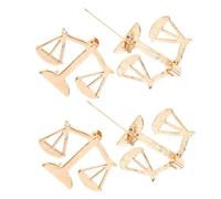 FRCOLOR Lot de 4 Broches pour Col de Chemise en Métal Doré Symbole Justice Épingles de Revers Unisexes pour Costume Homme Accessoires Élégants pour Avocats Juges et Professionnels du