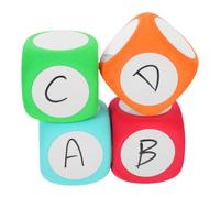 FRCOLOR Lot de 4 dés en Mousse Vierges, Cubes de 6 cm pour