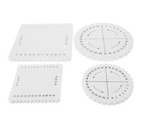 FRCOLOR Lot de 4 Disques à Tresser Cordes DIY 150x150 Mm Rond et Carré 100x100 Mm Rond et Carré, Outils de Tissage Légers et Réutilisables pour Bracelets Scoubidou et Tricot, Accessoires