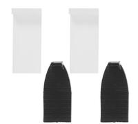 FRCOLOR Lot de 4 Embouts D'archet pour Violon en Plastique, Coussins de Protection Noir et Blanc, Accessoires pour Violonistes et Alto, Pièces de Rechange pour Arcs D'orchestre, Usage