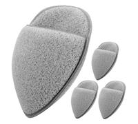 FRCOLOR Lot de 4 Éponges Nettoyantes Visage Taille Standard Polyuréthane Gris Forme Goutte D’eau Exfoliantes Réutilisables pour Peaux Sensibles Démaquillage et Nettoyage Précis