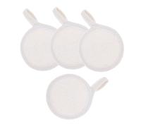 FRCOLOR Lot De 4 Exfoliants En Loofah Pour Le Visage Et Le Corps Lingettes Éponges Naturelles Pour Femmes Et Hommes Pour Le Bain La Le Spa Et Les Voyages Accessoires De