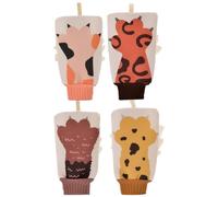 FRCOLOR Lot De 4 Mitaines Exfoliantes Pour Le Corps De Bain Pour Un Nettoyage En Profondeur Exfoliants Pour Exfoliation Design Ergonomique