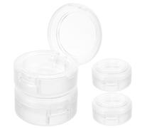 FRCOLOR Lot de 4 Palettes de Fards à Paupières Vides 26mm en Plastique Mat Blanc, Compactes et Légères, Palettes Cosmétiques pour Voyage et Rangement de Maquillage Professionnel