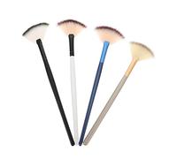 FRCOLOR Lot De 4 Pinceaux De Maquillage En Forme D'Éventail Produits De Maquillage Génériques Kit De Nettoyage Pour Sourcils Brosse Applicatrice Support Pour Couvercle Machine À