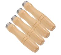 FRCOLOR Lot de 4 Poignées de Lime en Bois Robustes Design Ergonomique, Manches Solides pour Lime Plate, Fabrication Artisanale