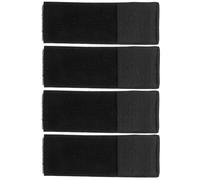 FRCOLOR Lot de 4 Sangles de Jambe Réglables Noires, Sangles de Cuisse et Protège-tibia Antidérapantes pour Football, Maintien Sécurisé et Confort Sportif pour Entraînement et Match
