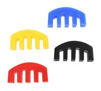 FRCOLOR Lot de 4 Sourdines pour Violon en Caoutchouc Flexible, Silencieux Spécial Pratique du Violon, Accessoires Légers et Compacts, Couleurs Jaune Noir Rouge Bleu, pour Entraînement à