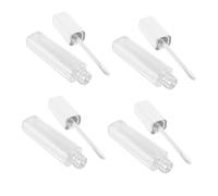 FRCOLOR Lot De 4 Tubes Vides De 6 Ml Pour Glaçage À Lèvres Kit De Brillant À Lèvres Tubes Transparents Pour Rouge À Lèvres Produits Pour Les Lèvres Rouge À Lèvres Mat Contenant Pour