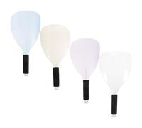 FRCOLOR Lot de 4 Visières de Protection Coiffure en Plastique Réutilisable avec Poignée - Bouclier Facial pour Salon, Couverture Capillaire Multi-couleurs pour Coloration, Shampoing