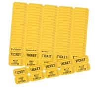 FRCOLOR Lot de 400 Billets de Tombola en Papier Jaune pour Événements et Célébrations, Utilisation Flexible et Favorise L'interaction Sociale