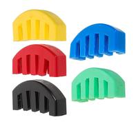 FRCOLOR Lot de 5 Sourdines en Caoutchouc pour Violon à 5 Griffes, Réducteur de Bruit pour Violon et Alto, Accessoires pour Entraînement Silencieux et Concerts, Couleurs Jaune, Rouge,