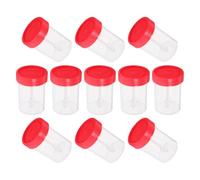 FRCOLOR Lot de 50 Gobelets de Prélèvement de Selles 40ml avec Couvercle à Spirale Étanche, Conteneurs D’échantillons Médicaux en Plastique Non Toxique, Adaptés au Couleur Aléatoire