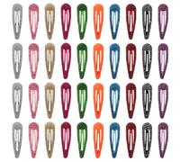 Frcolor Lot de 50 Snap Barrettes Glitter Snap Clip Barrettes Cheveux pour fille (Mixte couleur)