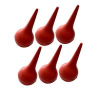 FRCOLOR Lot de 6 Ampoules à Poire pour Bébé, Nettoyage Mucus Nasal et Cérumen, Silicone Souple Rouge, Aspiration Douce pour Nez et Oreilles, Soin Hygiène Bébé, Usage Quotidien