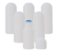FRCOLOR Lot de 6 Bouteilles Rechargeables Applicateur Éponge Blanc, Faciles à Transporter, en Abs et Éponge, pour Cosmétiques et Soins Personnels