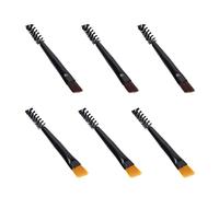 FRCOLOR Lot De 6 Brosses à Sourcils Double Tête Mini 6 Cm Brosse Et Peigne à Sourcils Portable Pour Filles Usage Quotidien Couleur Café Clair Et Brun