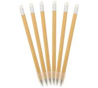 FRCOLOR Lot de 6 Crayons en Bois sans Encre Réutilisables, Crayons Éternels Gravés pour Dessin et Écriture, Fournitures Scolaires Solide pour Étudiants et Artistes, Ergonomiques