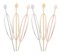 FRCOLOR Lot de 6 Épingles à Cheveux en Alliage Métallique Creux de Feuille Bâtonnets Ovales Légers et Rétro Accessoires Coiffure pour Femmes pour Fêtes Événements et Coiffures