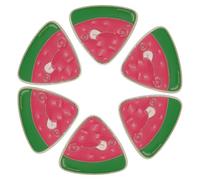 FRCOLOR Lot de 6 Épingles Pastèque en Émail Coloré, Badges Créatifs Kawaii, Décoration Originale pour Paquet, Vestes et Chapeaux, Accessoires Mode Femme Amusants