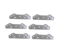 FRCOLOR Lot de 6 Équerres d'angle en Acier Inoxydable 12 MM Petite Taille Vis Connecteurs d'angle Renforcés pour Meubles et Renforts pour Bois Support 90° pour Étagères et Structures