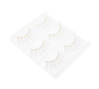 FRCOLOR Lot de 6 Faux Cils Blancs pour Maquillage de Cosplay Aspect Naturel Moelleux Et Dense pour Une Utilisation Quotidienne Une Séance Photo de Mariage